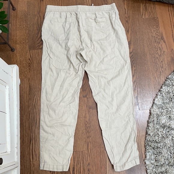 Old Navy Beige Linen Pants - Picture 2 of 4